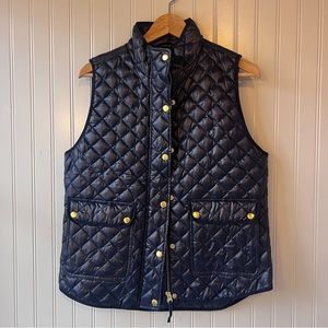 Navy JCrew Quilted Vest